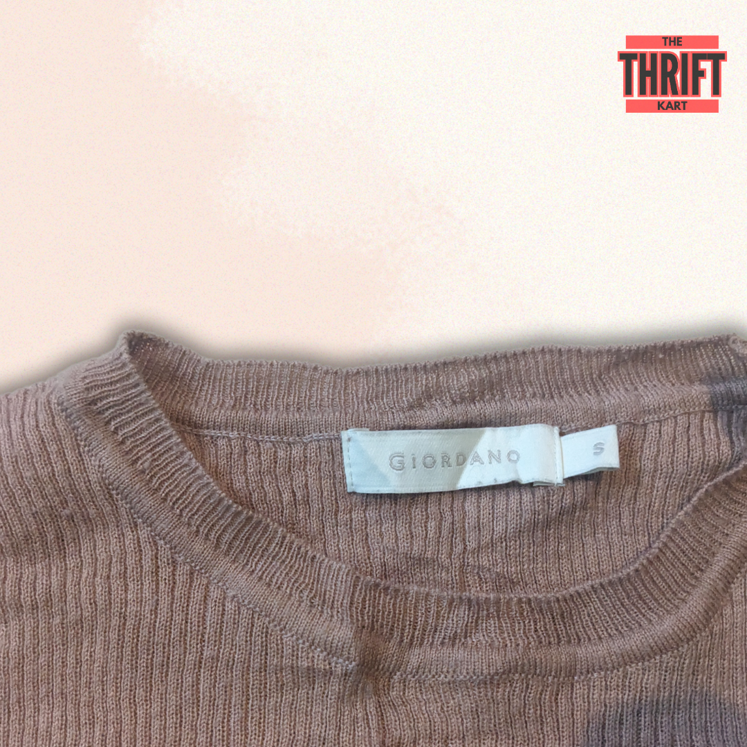 Giordano Brown Sweater | Made in Hong Kong