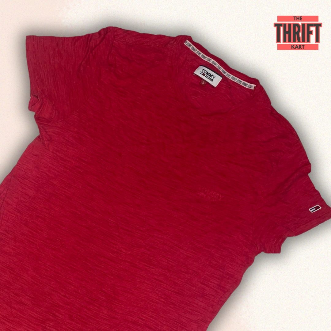 Tommy Jeans Vintage Red T-Shirt | Made in USA