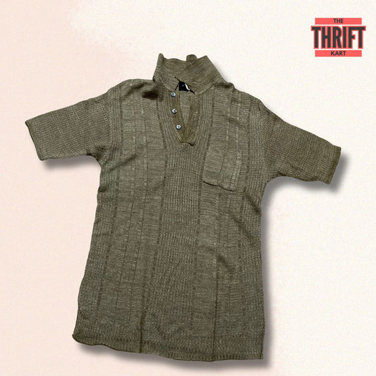 Deluxe Slim Fit Knitted Polo Tee | Made In Japan