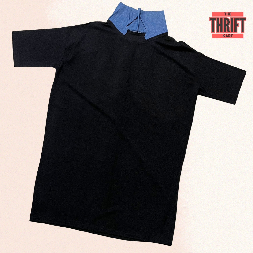 The Thrift Kart Denim Collared Tee | Made in China