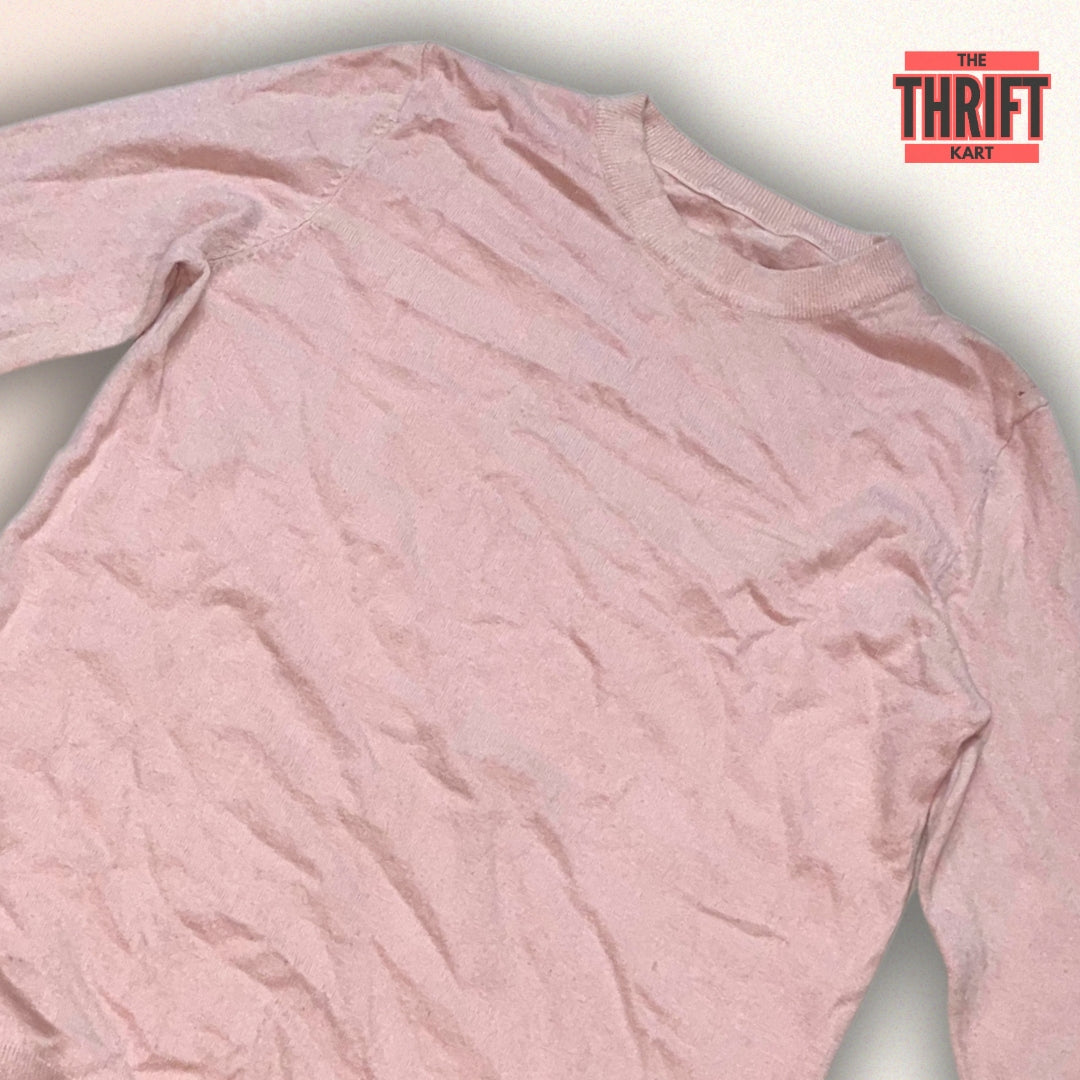 The Thrift Kart Full Sleeved Pink Sweatshirt | Made in China