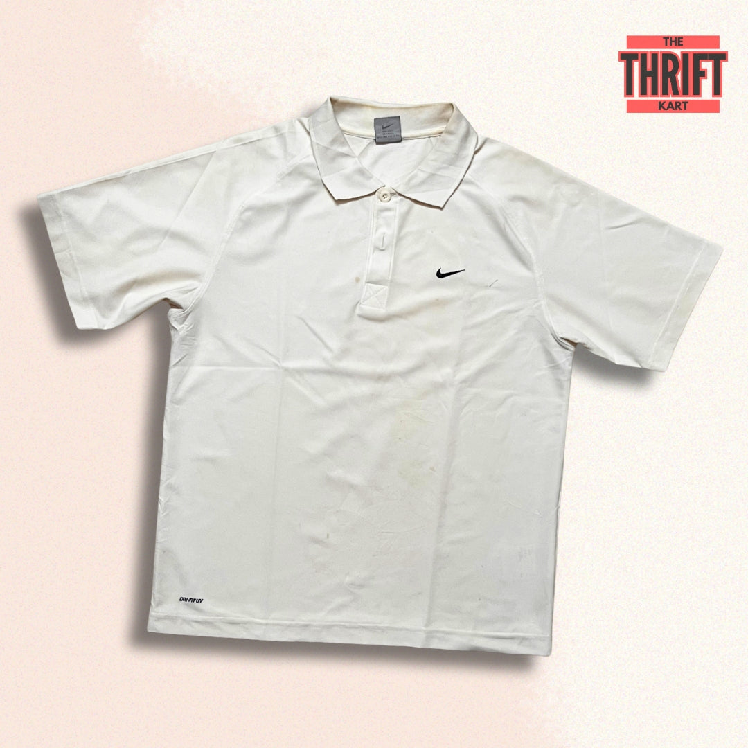 Nike Dri-Fit UV White Polo | Made in Germany