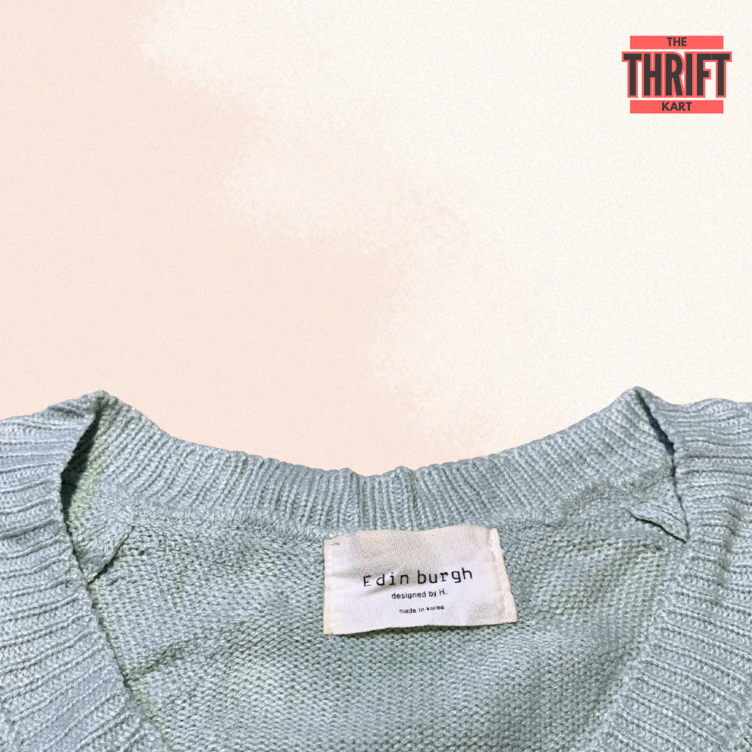Edin Burgh Columbia Blue Cardigan | Made in Korea