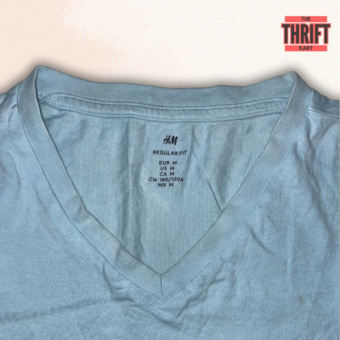 H&M Regular Fit Blue T-Shirt | Made in USA