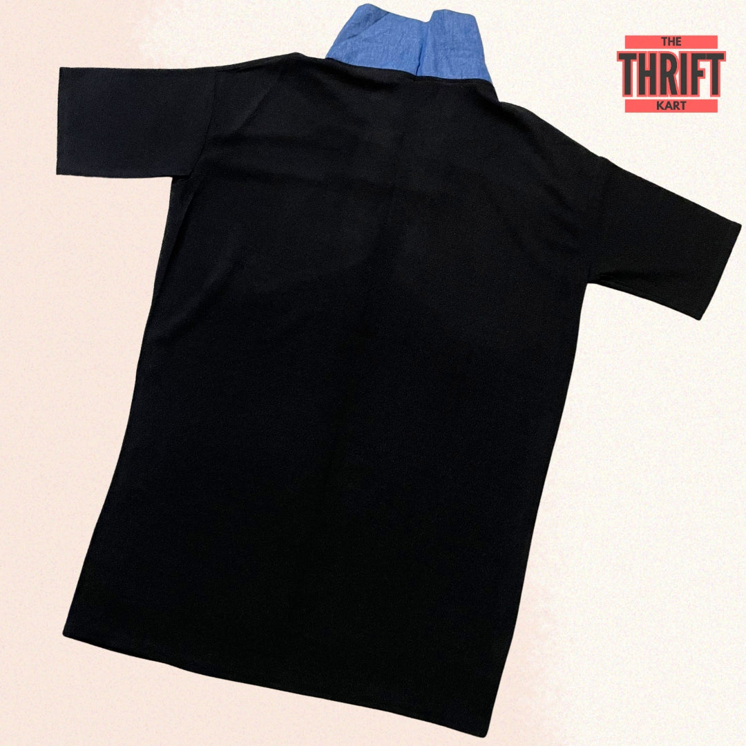 The Thrift Kart Denim Collared Tee | Made in China