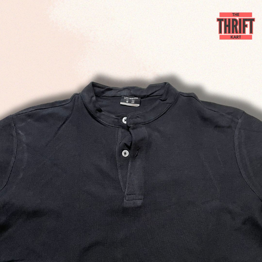 Lefties Man Basic Black Polo Tee | Made In Turkey