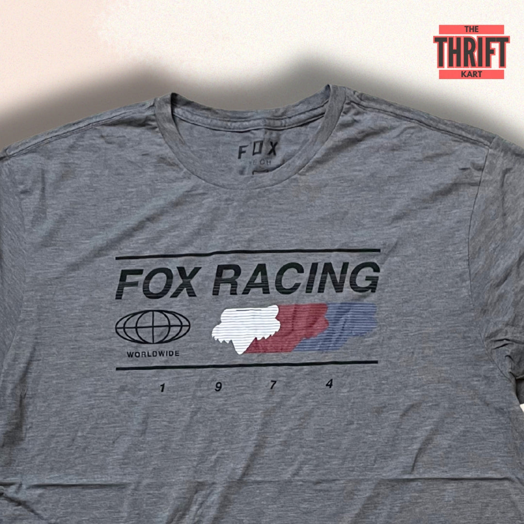 Fox Racing Grey Oversized Tee | Made in Italy