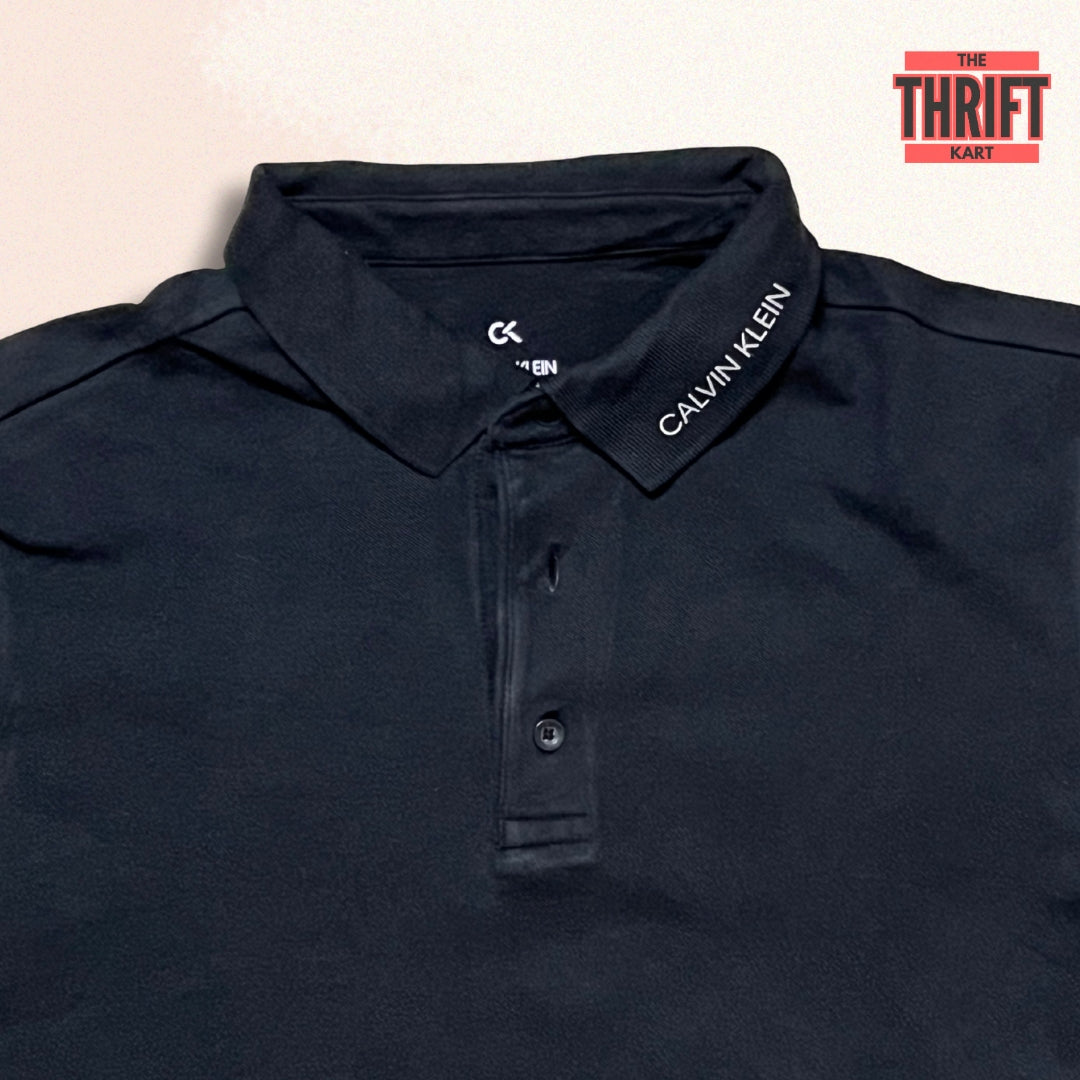 Calvin Klein Performance Black Polo | Made in USA