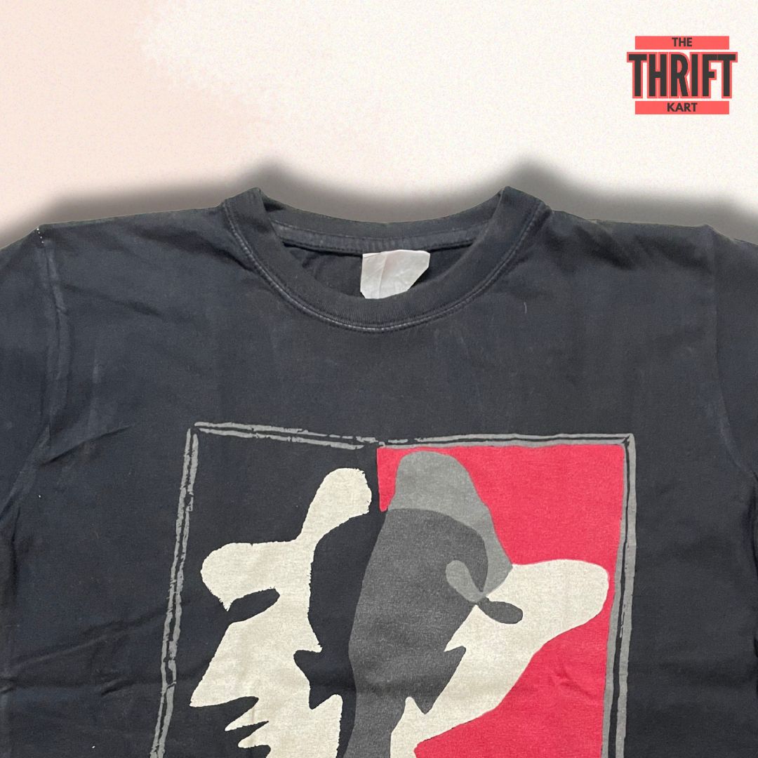 The Thrift Kart Casual Black Graphic Tee | Made In China