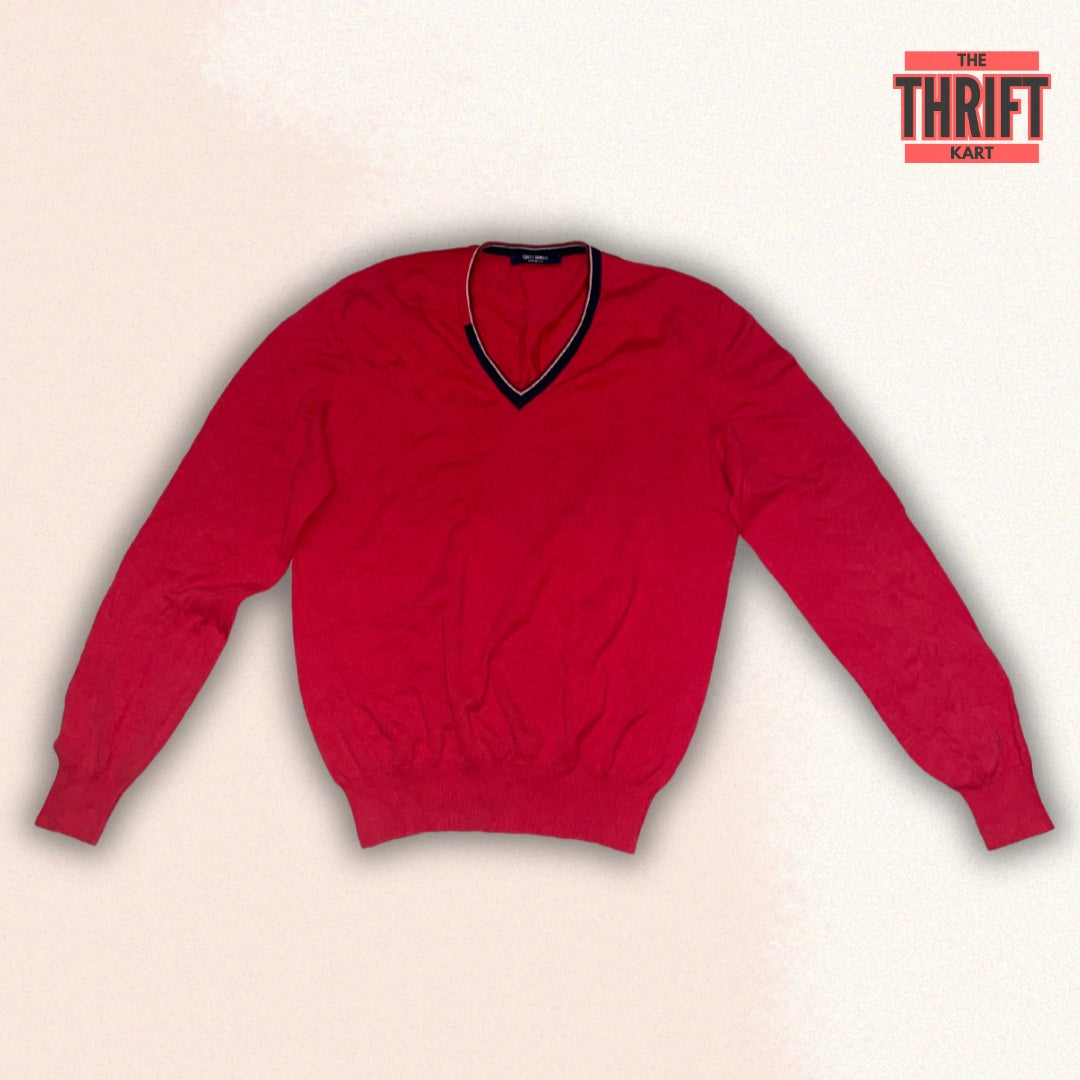 Gran Sasso Vintage Red Sweatshirt | Made in Italy