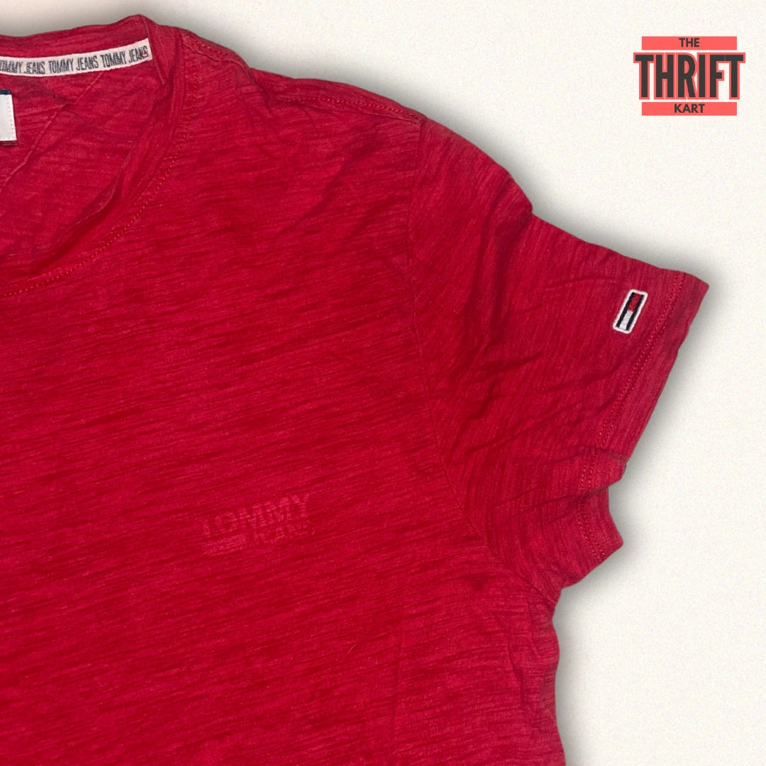 Tommy Jeans Vintage Red T-Shirt | Made in USA