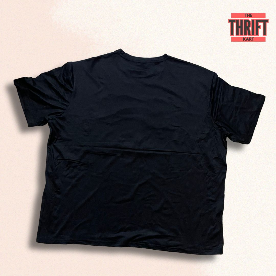 The Thrift Kart Black Graphic Oversized Tee | Made In China