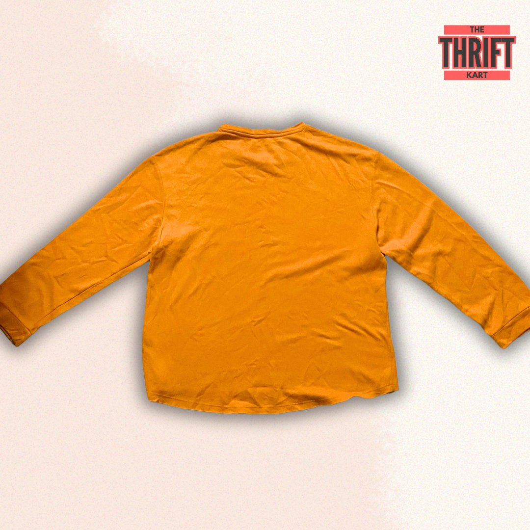 Zara Orange Rugged Sweatshirt l Made in Spain