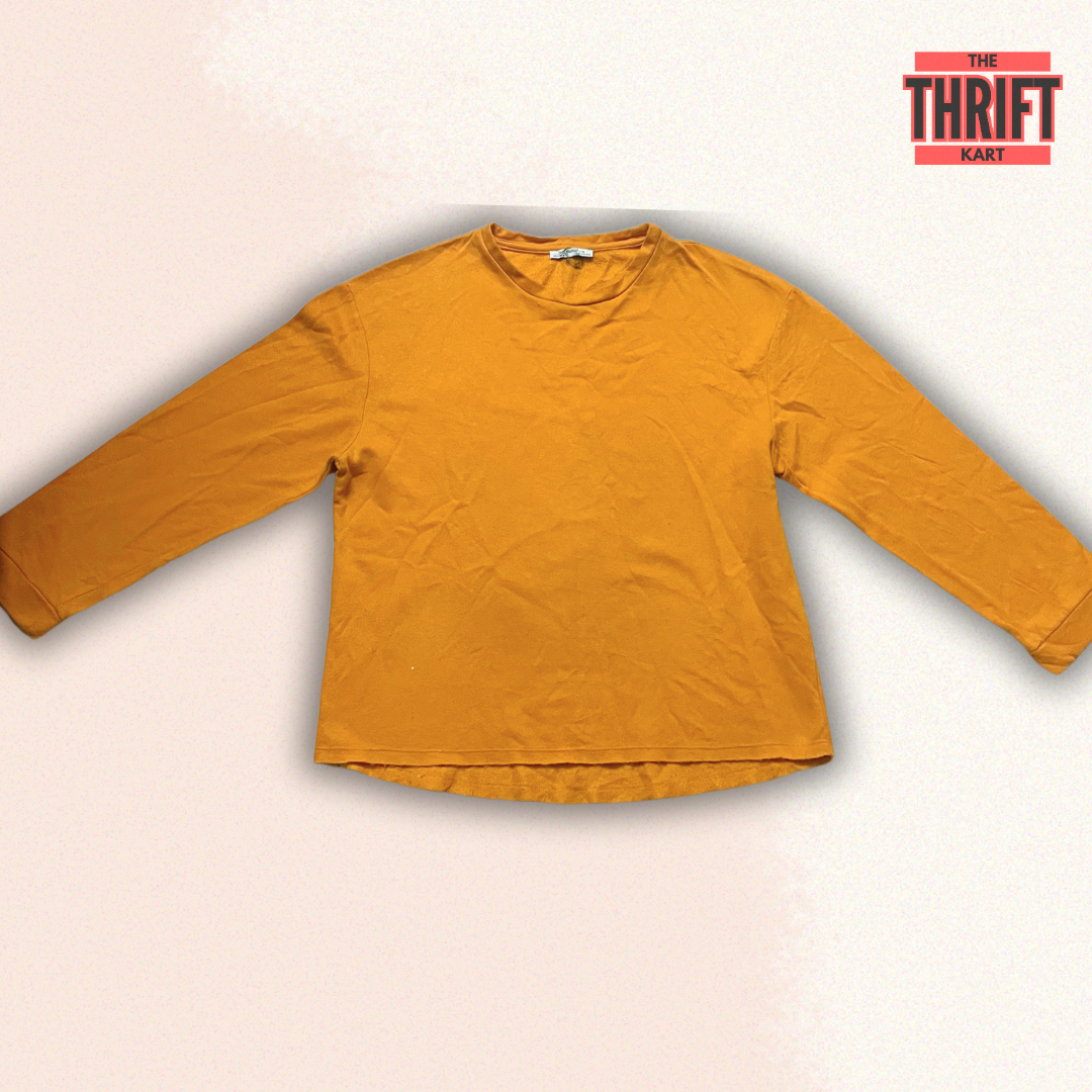 Zara Orange Rugged Sweatshirt l Made in Spain