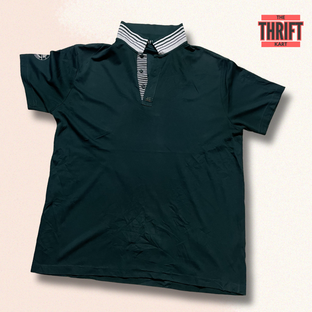 The Thrift Kart Solid Teal Polo | Made in India