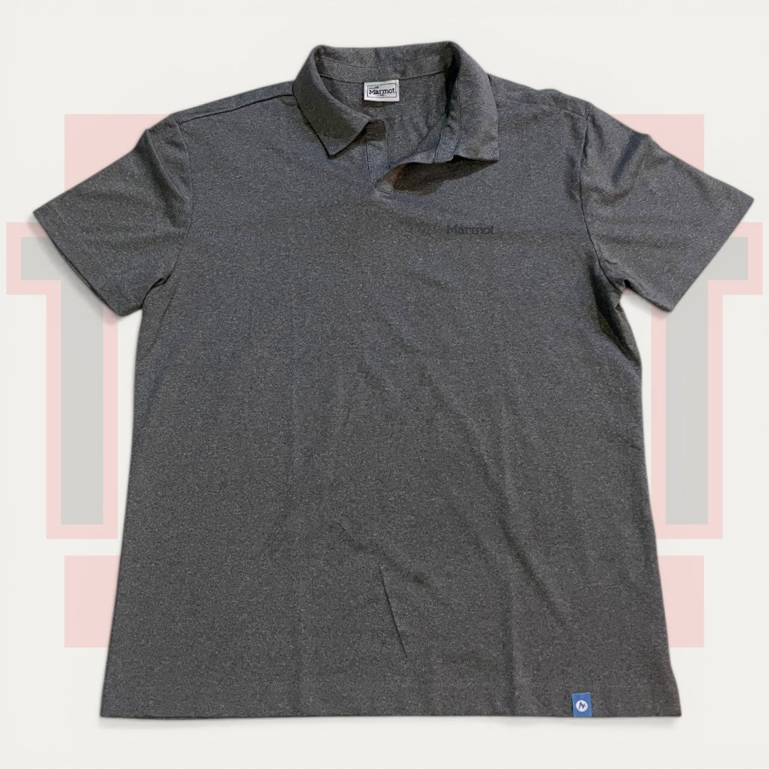 Marmot Charcoal Rugged Polo | Made in Greece