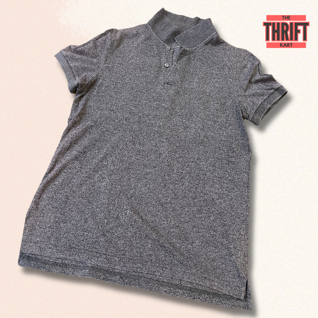 Giordano Grainy Grey Polo | Made in Hong Kong