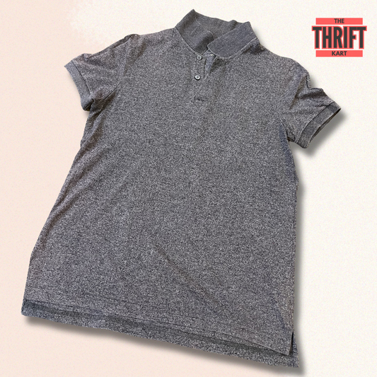 Giordano Grainy Grey Polo | Made in Hong Kong