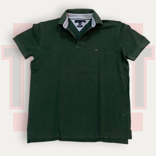 Tommy Hilfiger Algae Green Polo | Made in United Kingdom