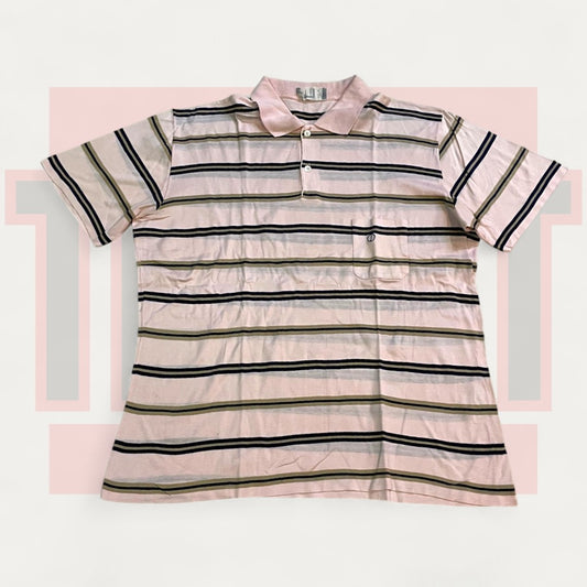 Dunhill Lighting Pink Striped Polo | Made in UK