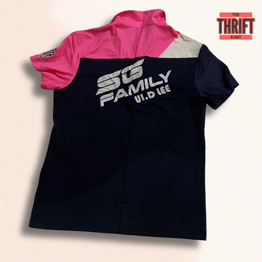 AGNC Polo T-Shirt Medium Vibrant Colorblock | Made in Korea