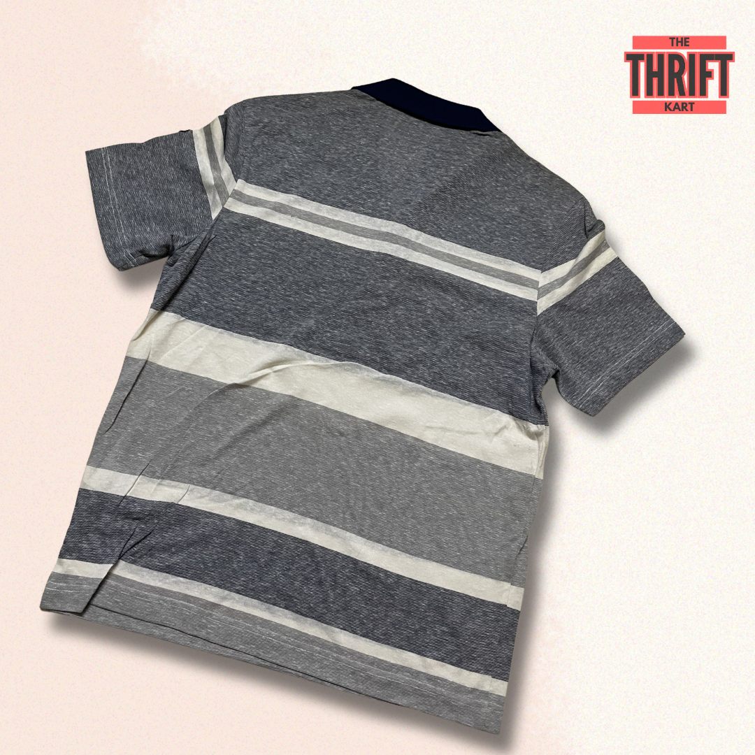 The Thrift Kart Stripped Dual Tone Polo | Made in India