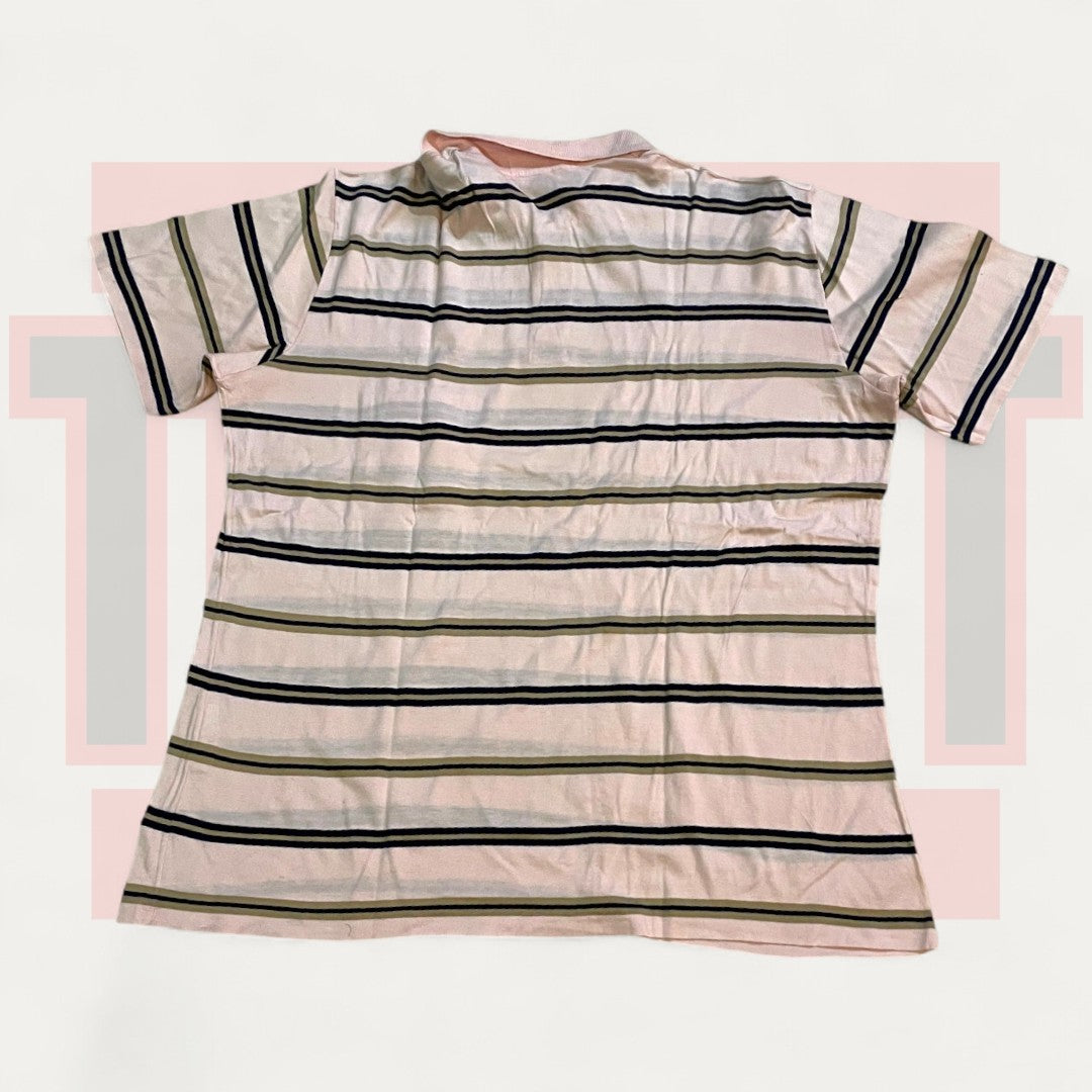 Dunhill Lighting Pink Striped Polo | Made in UK