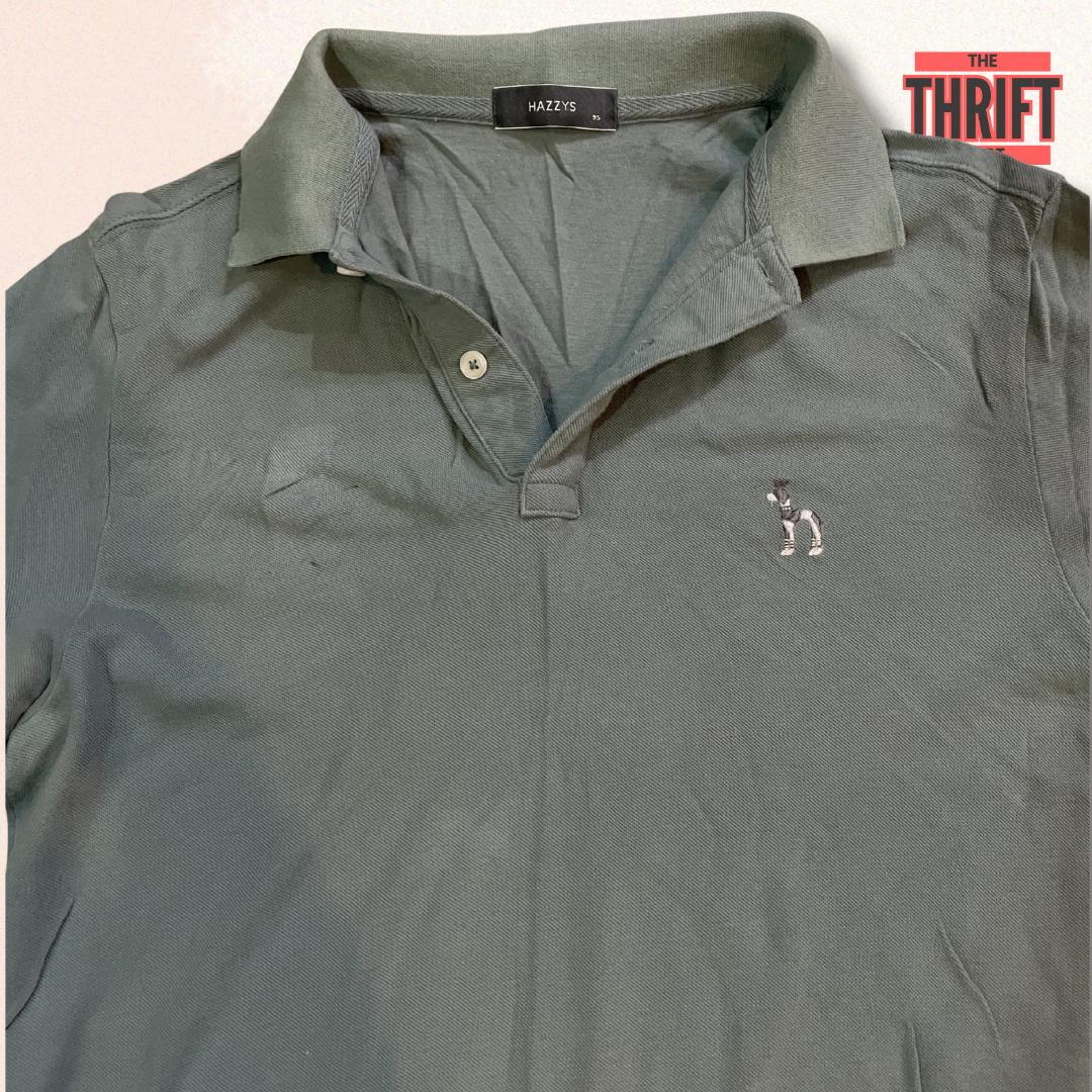 Hazzy's Solid Ocean Grey Polo | Made in Korea