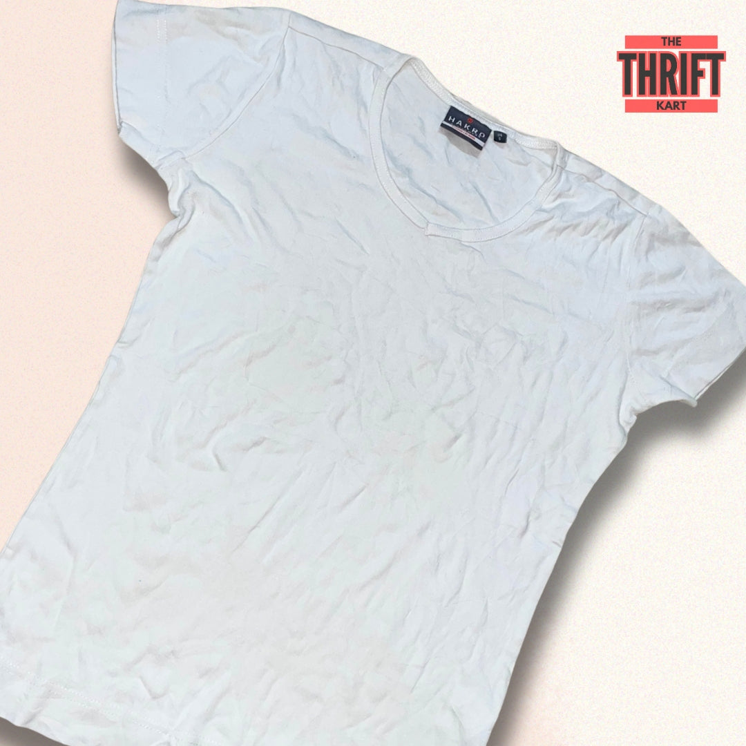 Hakro Soft Touch White T-Shirt | Made in Korea