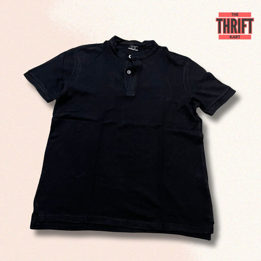 Lefties Man Basic Black Polo Tee | Made In Turkey