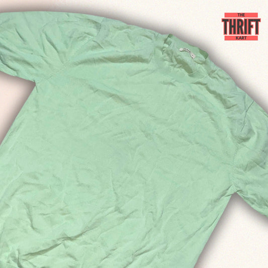 Ocean Oversized Chic Green T-Shirt | Made in Turkey