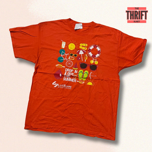 Life Share Blood Red Oversized Tee | Made in USA