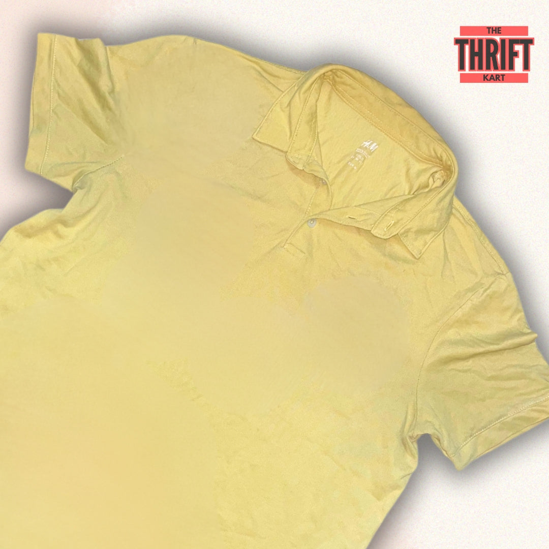 H&M Soft Touch Crème Polo Shirt | Made in Sweden