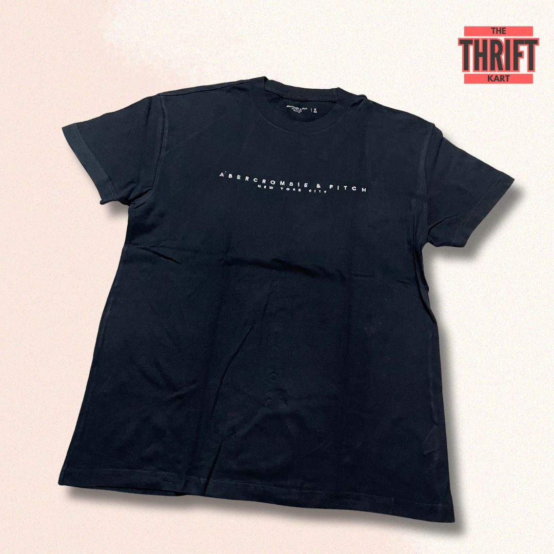 Abercrombie & Fitch Black Oversized Tee | Made In Vietnam
