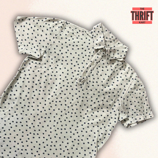 UNIQLO Polka Dotted White Shirt | Made in Japan