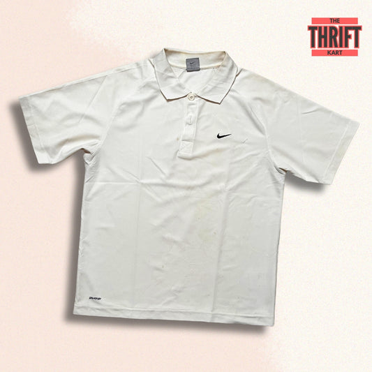 Nike Dri-Fit UV White Polo | Made in Germany