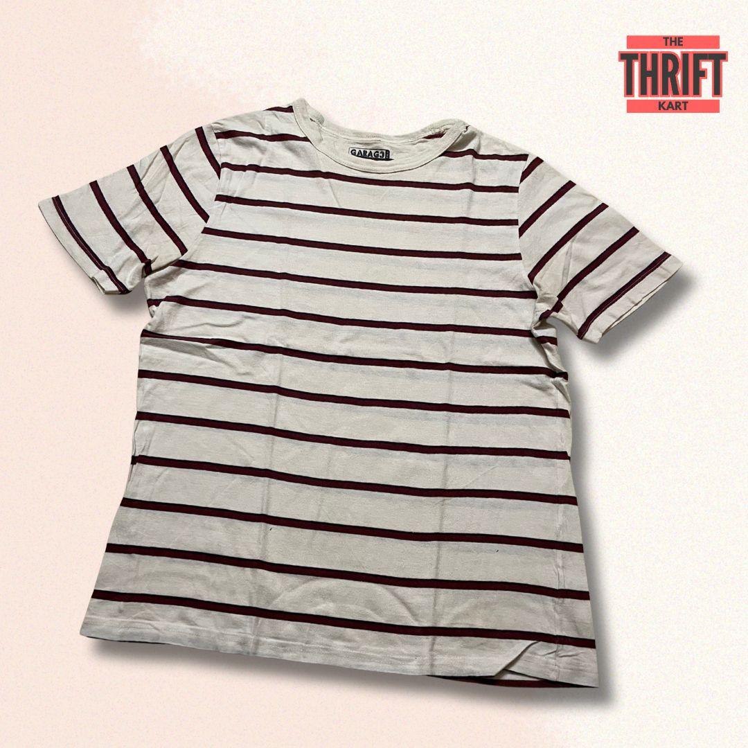 Garage Casual Fit Stripped Tee | Made In India