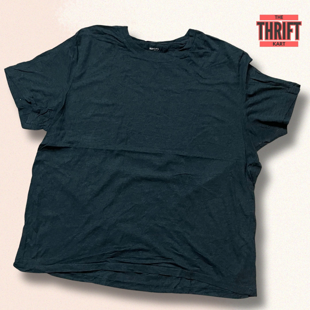 Sonomo Solid Green Oversized Tee | Made in Italy