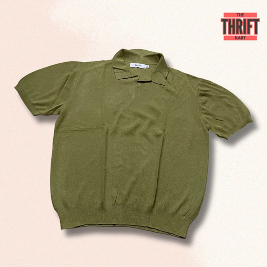 Suare Solid Knit Polo Tee | Made In US
