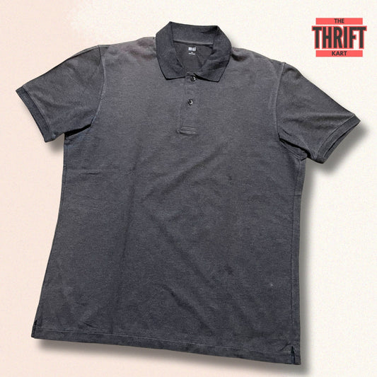 UNIQLO Wooden Brown Straight Polo | Made in Japan