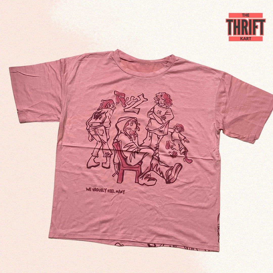The Thrift Kart Doodle Oversized Tee | Made in China