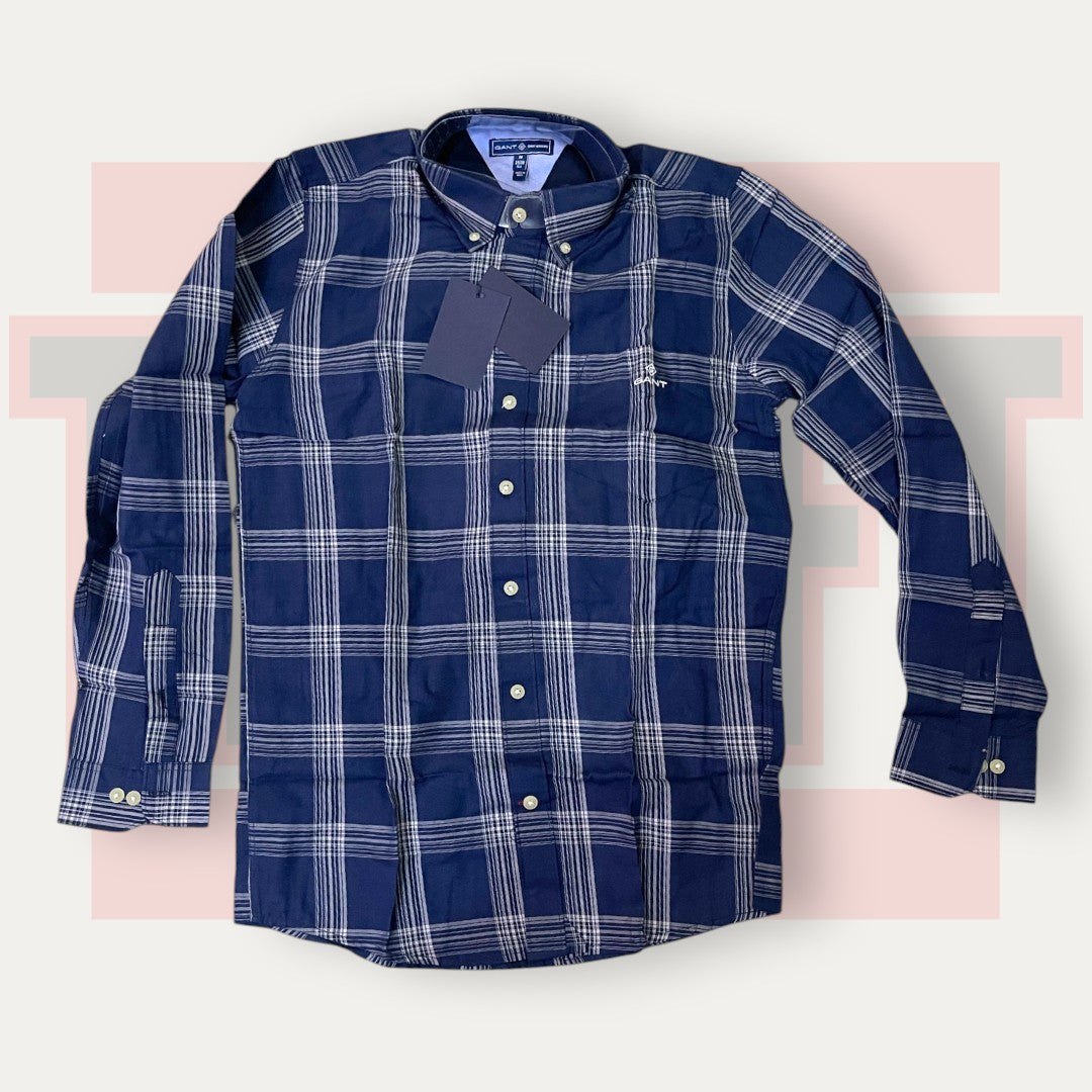 Gant Blue Chess Shirt | Made in Germany
