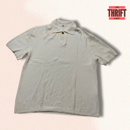 TOPTEN Solod White Polo Tee | Made In South Korea