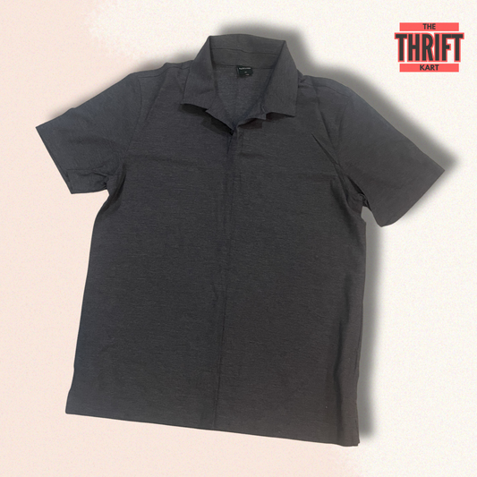 Parkland Charcoal Solid Polo | Made in India