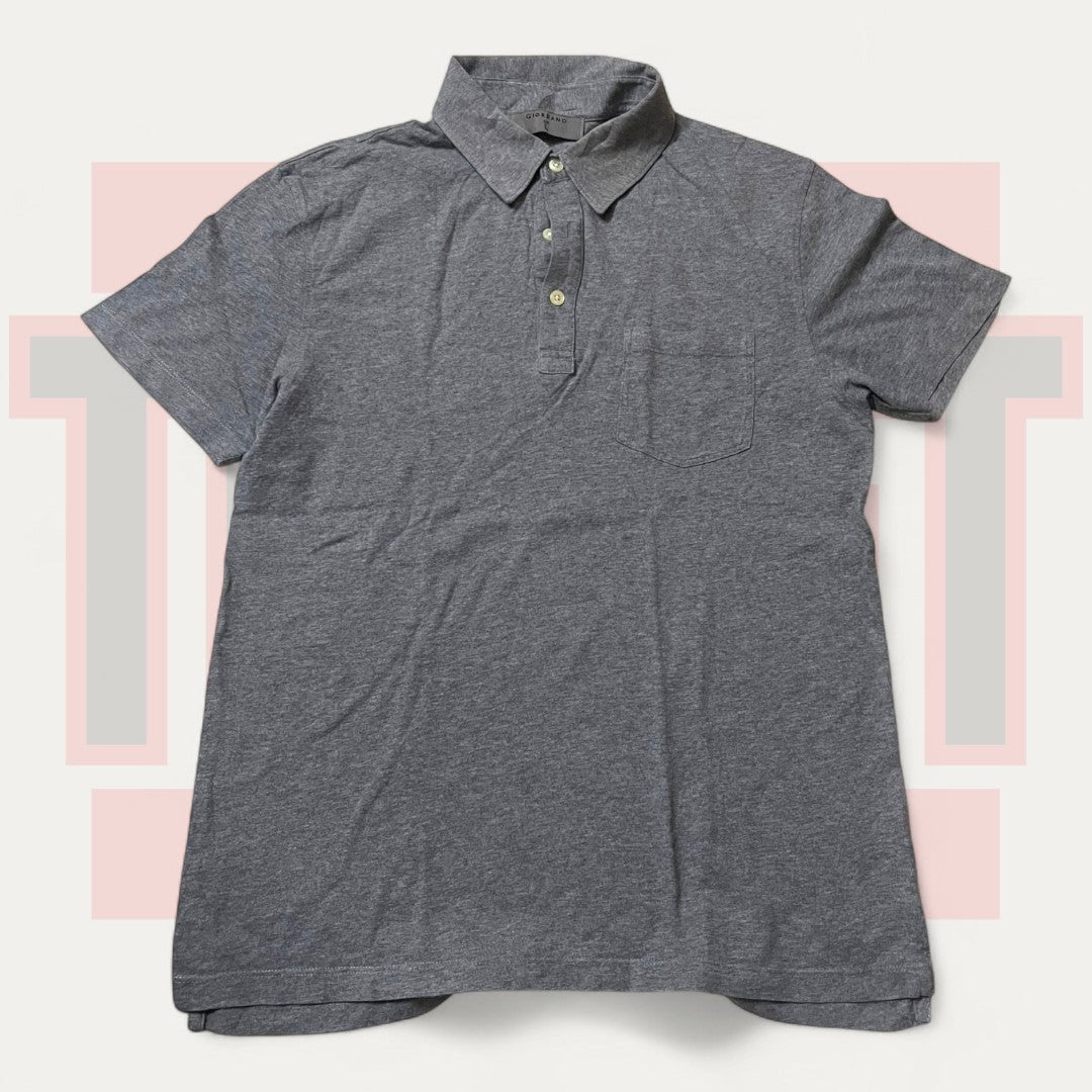 Giordano Chic Grey Solid Polo | Made in USA