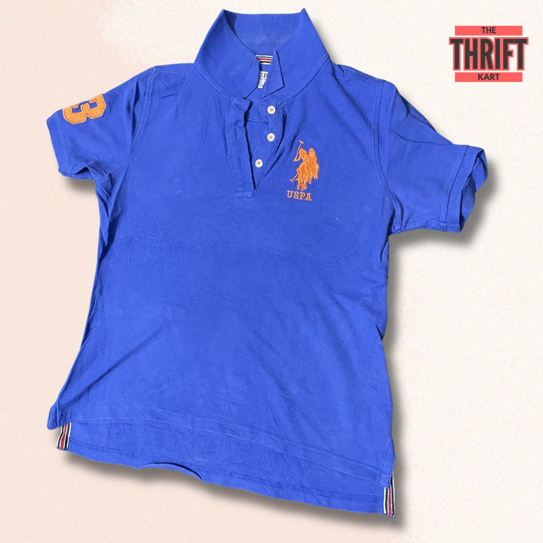 USPA Solid Classy Blue Polo | Made in US