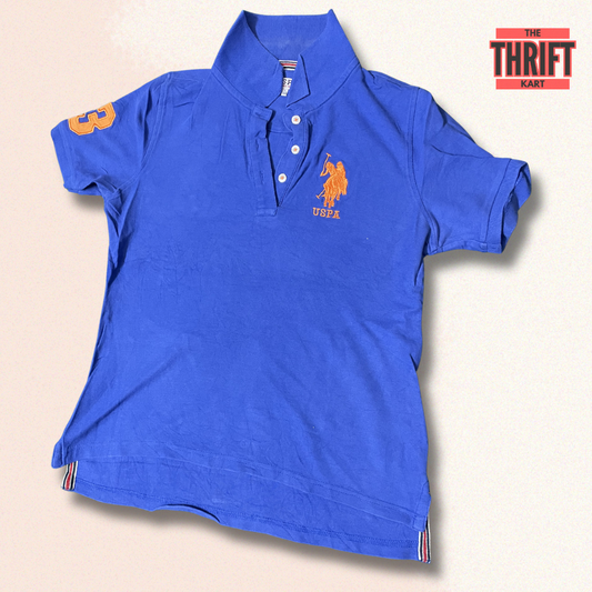 USPA Solid Classy Blue Polo | Made in US