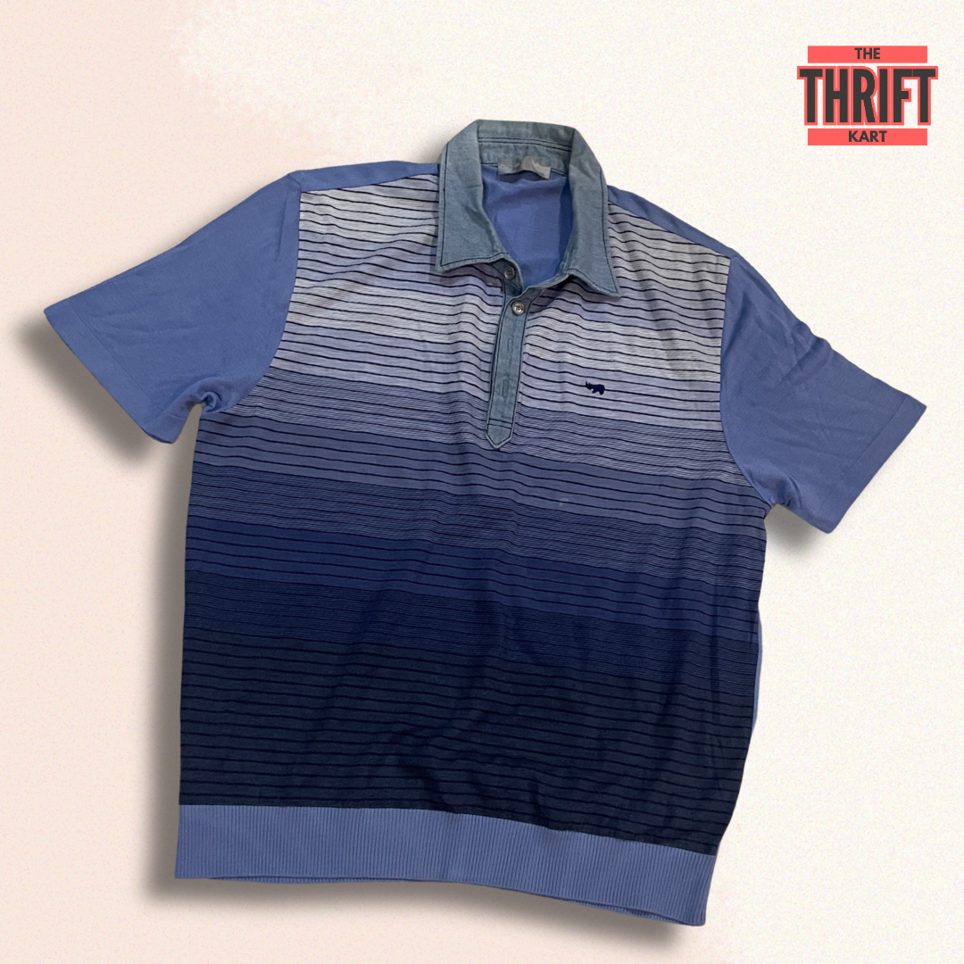 Pat Stripped Polo Tee | Made in Korea