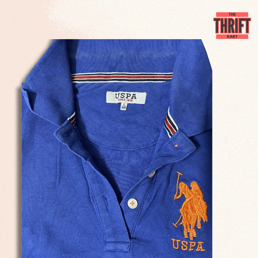 USPA Solid Classy Blue Polo | Made in US