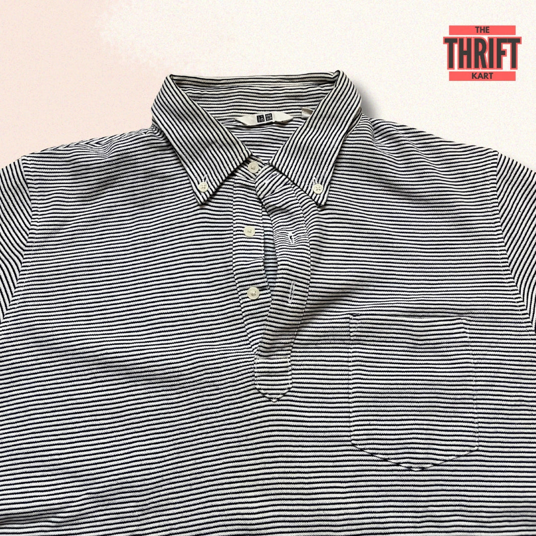 UNIQLO Striped Vintage Polo | Made in Japan
